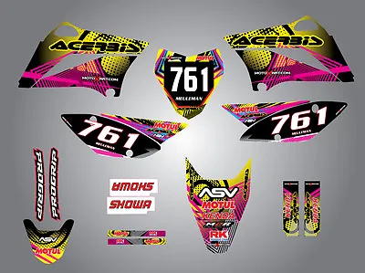 Kawasaki KLX 110  -  2011 - 2016 Full Custom Graphic Kit NEON Style Stickers • $128.66