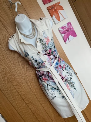 £20 • Buy 💙💖stunning💙💖lipsy London Size 14 Ivory Pink Shirt Dress💖fast Post💙