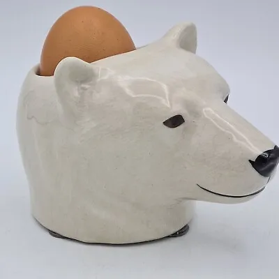 Quail Ceramics Polar Bear Face Egg Cup 325g Wild Bear Themed Egg Holder Quail • £11.99