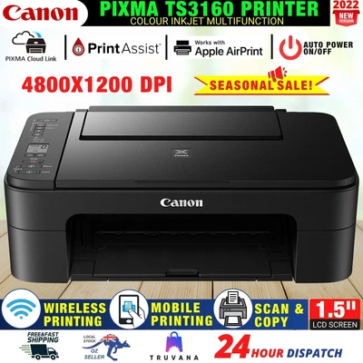 $78.95 • Buy Canon Printer Wireless Pixma Home All-in-One WiFi Scanner Copy Print