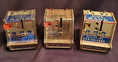 Vintage J. Chein Tin Dime Register Banks Set • $65