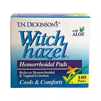 	T.N. DickinsonS Witch Hazel Hemorrhoidal Pads 100 Pads	 • $15.37