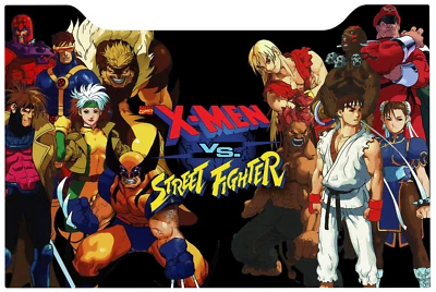 $25 • Buy X-men Vs Street Fighter Arcade 1up Cabinet Riser Graphic Decal Sticker