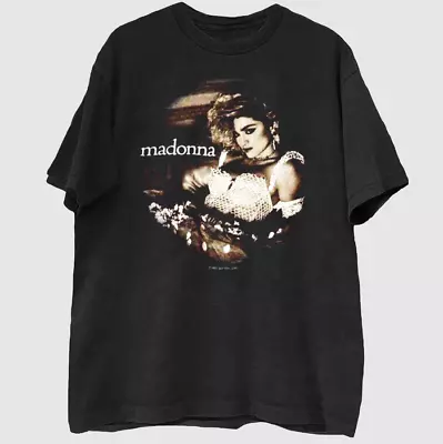 Madonna - Virgin Tour Heavy Cotton Black All Size Unisex Shirt • $17.99