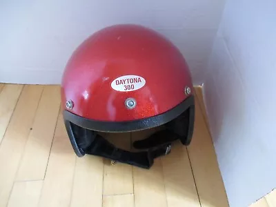 Vintage 1960's Daytona 300 Metalflake Red  Motorcycle Snowmobile Helmet  A.M.A • $50
