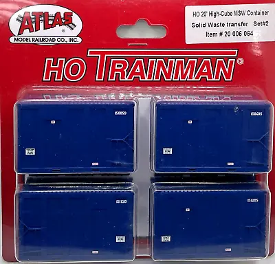 Ho Atlas 20006064 20' High Cube Trash Msw Containers 4 Pack Solid Waste Transfer • $59.99