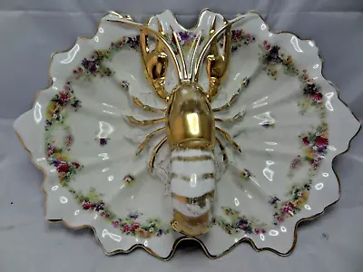 Antique  C.T.  Carl Tielsch German Porcelain Divided Lobster Serving Bowl  • $49.99