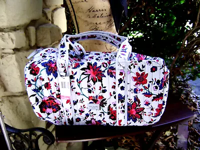 Vera Bradley NWT Quilted Vinyard Floral Pattern Barrel Duffel Bag MSRP $99 • $49.49