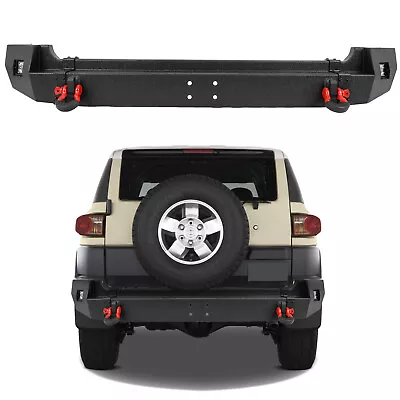 Powder-Coated Steel Rear Bumper And LED Lights For 2007-2014 Toyota FJ Cruiser • $410.66