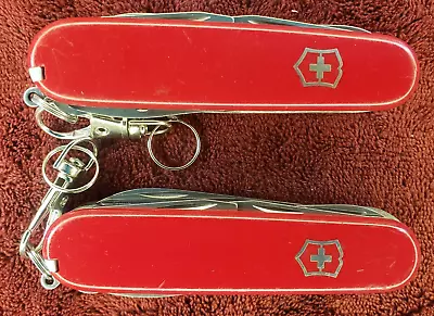 Lot Of Two Red Victorinox Huntsman Swiss Army Knife 2 • $36.95