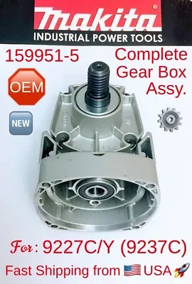 MAKITA 159951-5 OEM Complete Gear Box Assy + Gear & Spindle For 9227C /Y (9237C) • $64.95