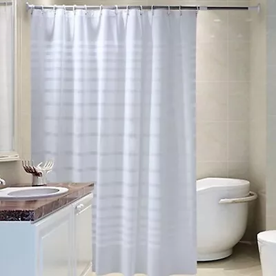 Home 1Pc Shower Curtain White Bathroom Bathroom Accessories Hotel Waterproof CH • $16.35