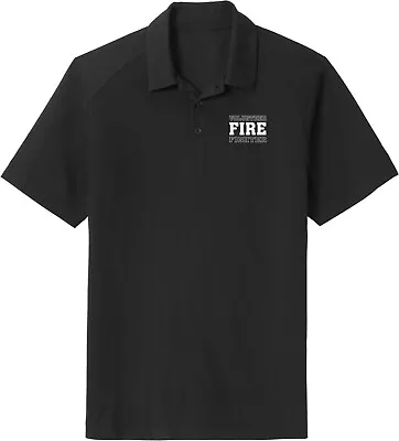 Volunteer Firefighter Chest Print Tri Blend Polo Shirt • $22.49