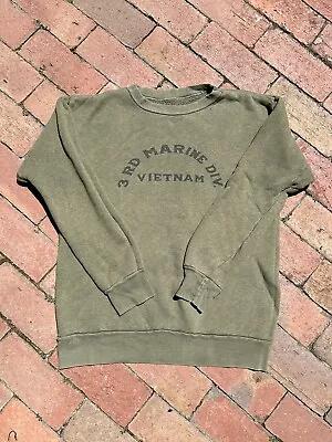 Vintage 60s 1960s USMC 3rd Marine Division Vietnam Sweatshirt Green • $200