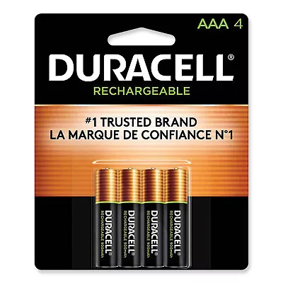 4 Duracell AAA Rechargeable NiMH Batteries (850 MAh DX2400) • $17.77