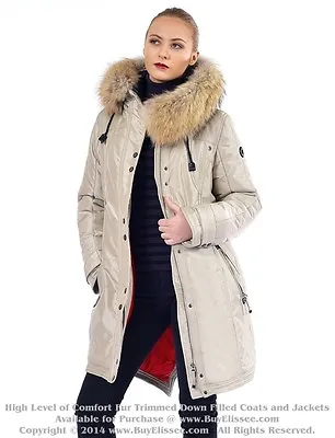 Designers Parka Puffer Coat Jacket With Raccoon Fur $645 NWT Пуховик Мех Енот • $179.95