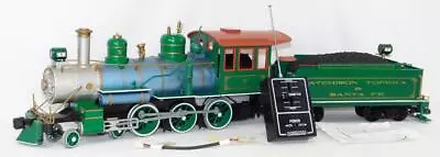 Bachmann G Gauge ATSF Steam Engine &Tender Radio Control Santa Fe + Remote 2-6-0 • $95