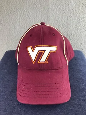 Virgina Tech Hokies Hat Red One Size Adjustable Baseball Cap NCAA Embroidered • $15.10