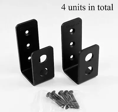 Sihnman Door Barricade Brackets Structure Steel Black 2-Pack Set Of 2 • $25