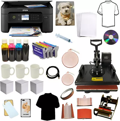 5in1 Combo Sublimation Heat Press Wireles Printer Tshirts Mug Startup Bundle • $479.99