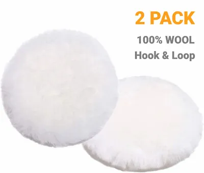 2PCS 5 7 Inch Lambs Wool Polishing Waxing Pads Car Buffer Polisher Buffing Wheel • $12.99