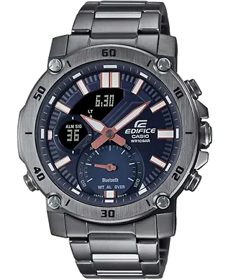 Casio Mens EDIFICE Bluetooth Gunmetal Stainless Steel Watch ECB20DC-1A • $173