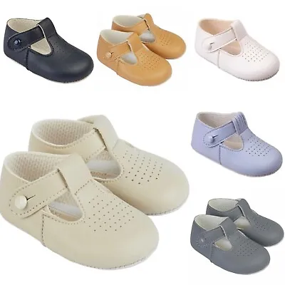 Baby Boys Pram Shoest Barchristening Shoesbaptismweddingbaypods Early Days • £8.49