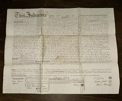 1849 Deed - Brecknock Township Lancaster Pa - Multiple Signatures See Pics • $35