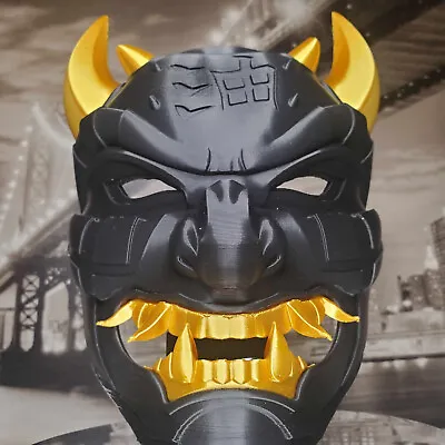 JAPANESE ONI MASK SAMURAI  3D Printed Cosplay Costume • £24.99