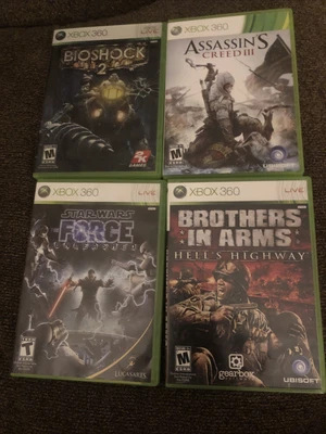 $20 • Buy Star Wars ForceUnleashed BIA  Bioschock2 Assasins Creed 3  Xbox 360 Game Bundle