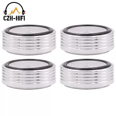 4pcs Audio Isolation Feet Pad 44x17mm Aluminum Speaker AMP Turntable CD Feet Pad • $22.07