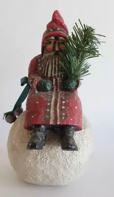 Pam Schifferl Midwest Old World Christmas Santa Claus On Snowball Figurine • $49.95