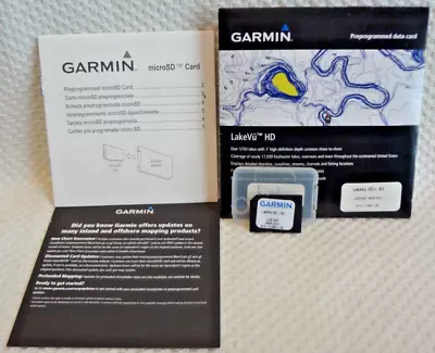 GENUINE OEM GARMIN LakeVu HD US ALL LUS100F MICRO SD DATA CARD MAP CHIP • $69.96