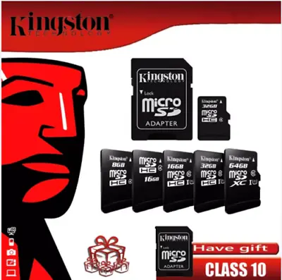£51.99 • Buy Kingston Micro SD Card 32GB 64GB 128GB 256GB TF Class 10 SDHC & SDXC Memory Card