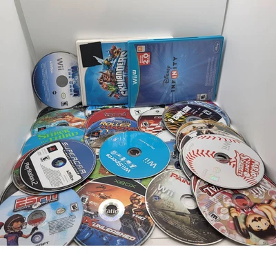 $67.99 • Buy 40 Random Videogames Lot PS2 Xbox 360 Nintendo Wii U Mario Disks