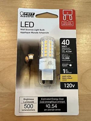 Feit Electric 40 Watt Equivalent T4 G9 Bi-Pin LED Light Bulb Warm White • $4