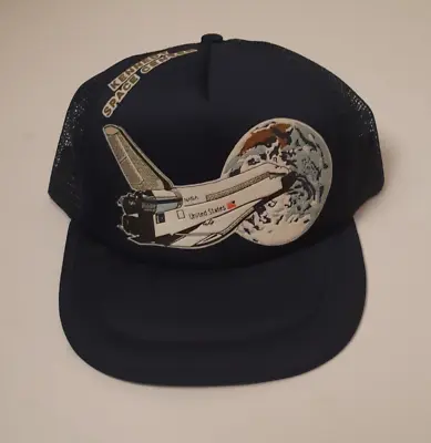 NASA Vintage Kennedy Space Center Snap Back Mesh Trucker Hat Blue NWOT • $94.24