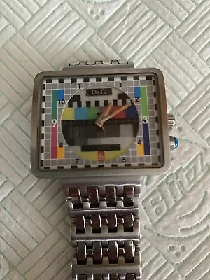 D&G Time Medicine Man TV Test Card Dial Watch. New Battery Fitted . • £80