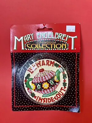 MARY ENGELBREIT Christmas Col. “Be Warm Inside & Out” Teapot Ornament NEW • $24.97