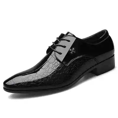 Men's Oxfords Business Wedding Party Dress Pointed Toe Shoes PU Leather US 11.5 • $32.99