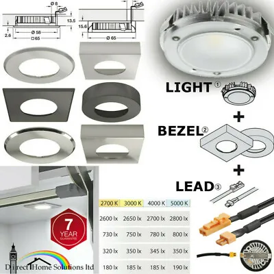 £8.49 • Buy Hafele Loox LED 2026 Stylish Downlight 12V, Ø65mm, Light + Bezel + Lead, IP20 A+