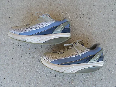 MBT  PIA  Gray And Blue Mesh Rocker Toning Walking Shoes. Women's 9 (eur 39.5) • $50.96