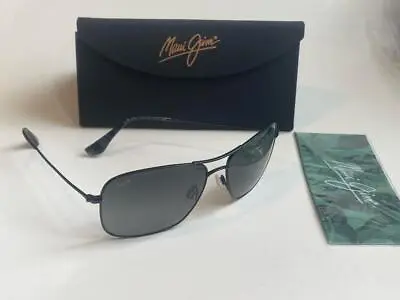 New Maui Jim Wiki Wiki Polarized Sunglasses Titanium Black/Gray 246-02 Aviator • $269