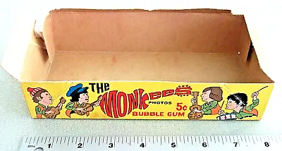 AS IS 1966 Yellow THE MONKEES Donruss EMPTY Bubble Gum TORN 5 Cent DISPLAY BOX • $62.10
