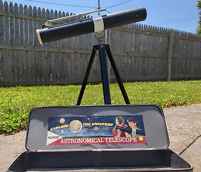 Vintage Gilbert 80 Power Astronomical Telescope #13214 With Original Case • $40