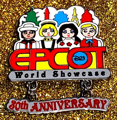 Disney 2012 D23 Epcot 30th Anniversary World Showcase Fan Club Dangle Pin • $29.95