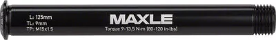 Maxle Stealth Front Road 15x100mm (Length 125mm Thread 9mm Pitch M15x1.50) Black • $41.91
