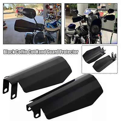 Motorcycle Black Handle Bar Hand Guards Protector Wind Deflector Fit For Harley • $22.78