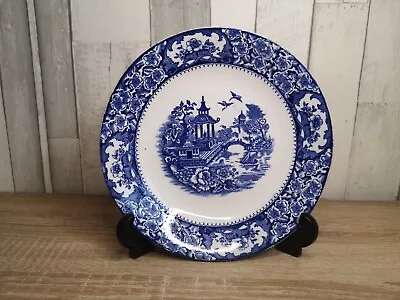 Vintage Olde Alton Ware Small Blue On White Willow Pattern Dinner Plate • £7