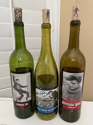 Elvis Presley Empty Wine Bottle Jailhouse Red 2002-05 Blue Suede Chardonnay 2004 • $55